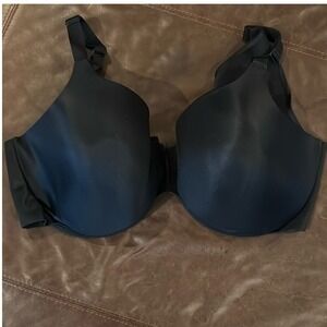 Cacique Black Full Coverage‎ Bra 46DDD Front Close Adjustable Straps